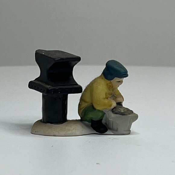 Dept 56 Blacksmith Set - Boy - Dickens Village Loose Figurine from 1987 - Picture 2 of 6